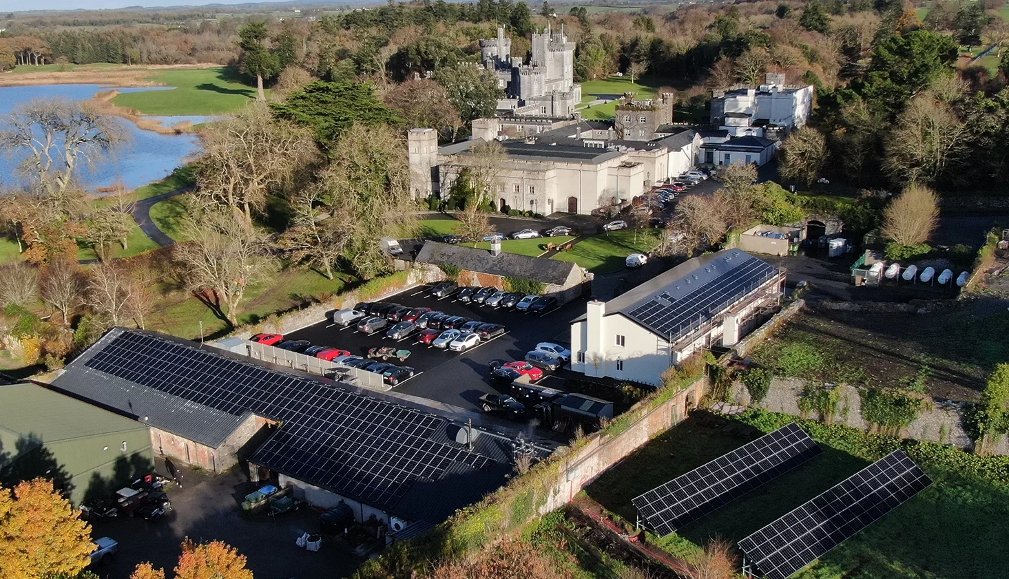 Dromoland Castle Hotel, five-star heritage estate with rooftop solar