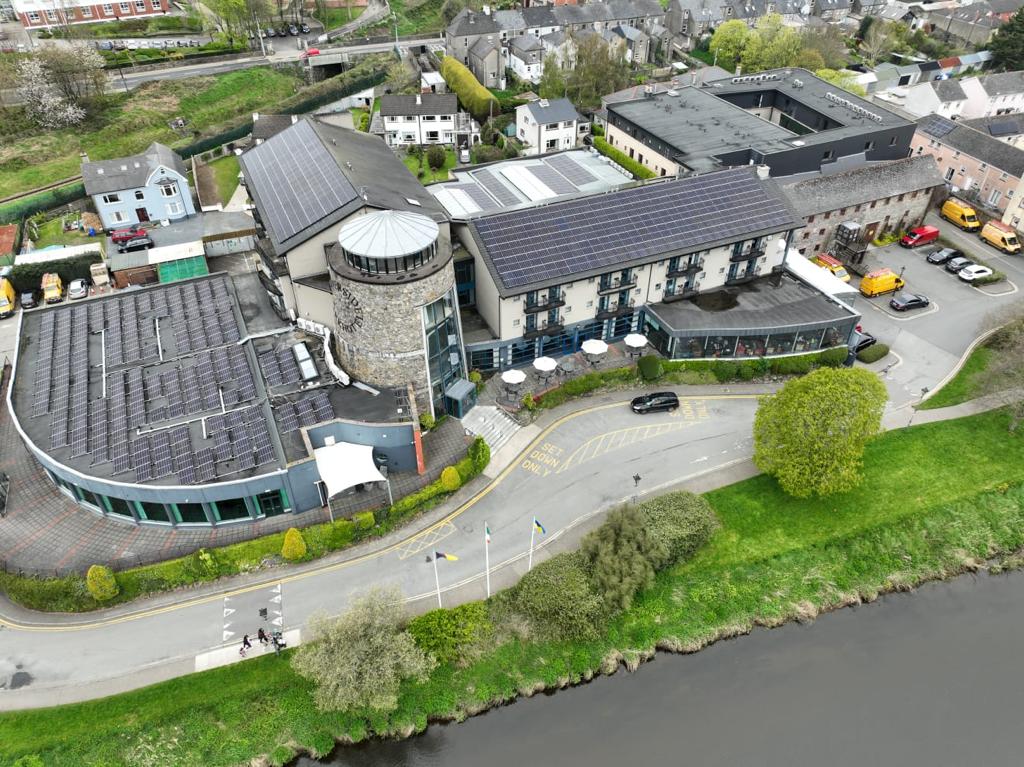 Full rooftop array across the Riverside Park Hotel and leisure club
