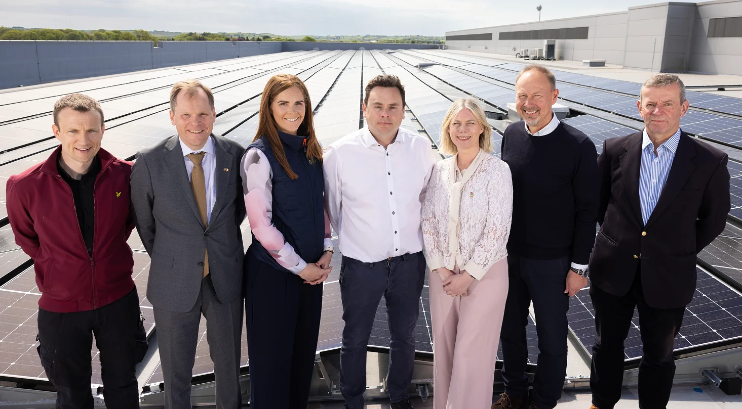 Overview of the 812 kWp commercial solar install at TINE Ireland, Cork