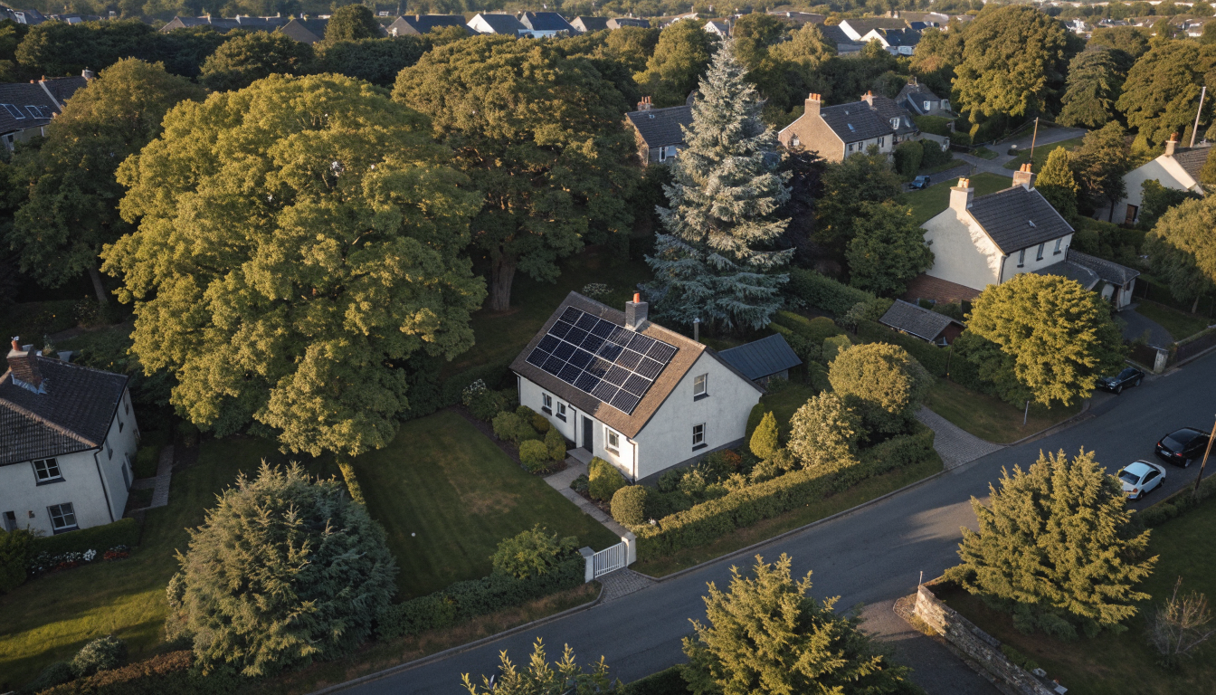 Aerial view of panel maintenance and cleaning