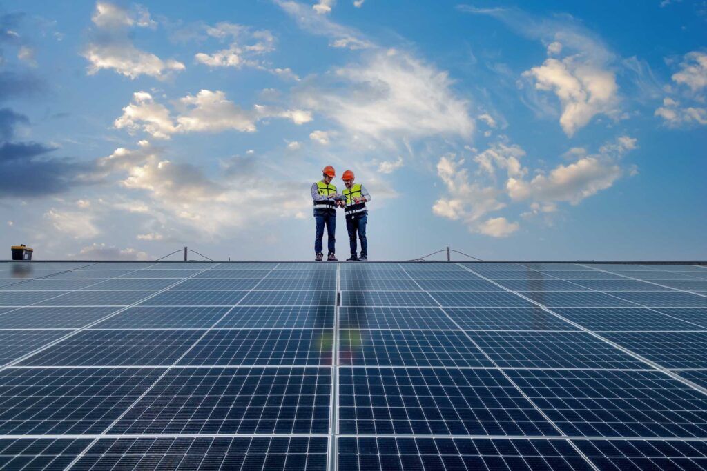 Rooftop solar PV installation supplying clean energy to a healthcare facility