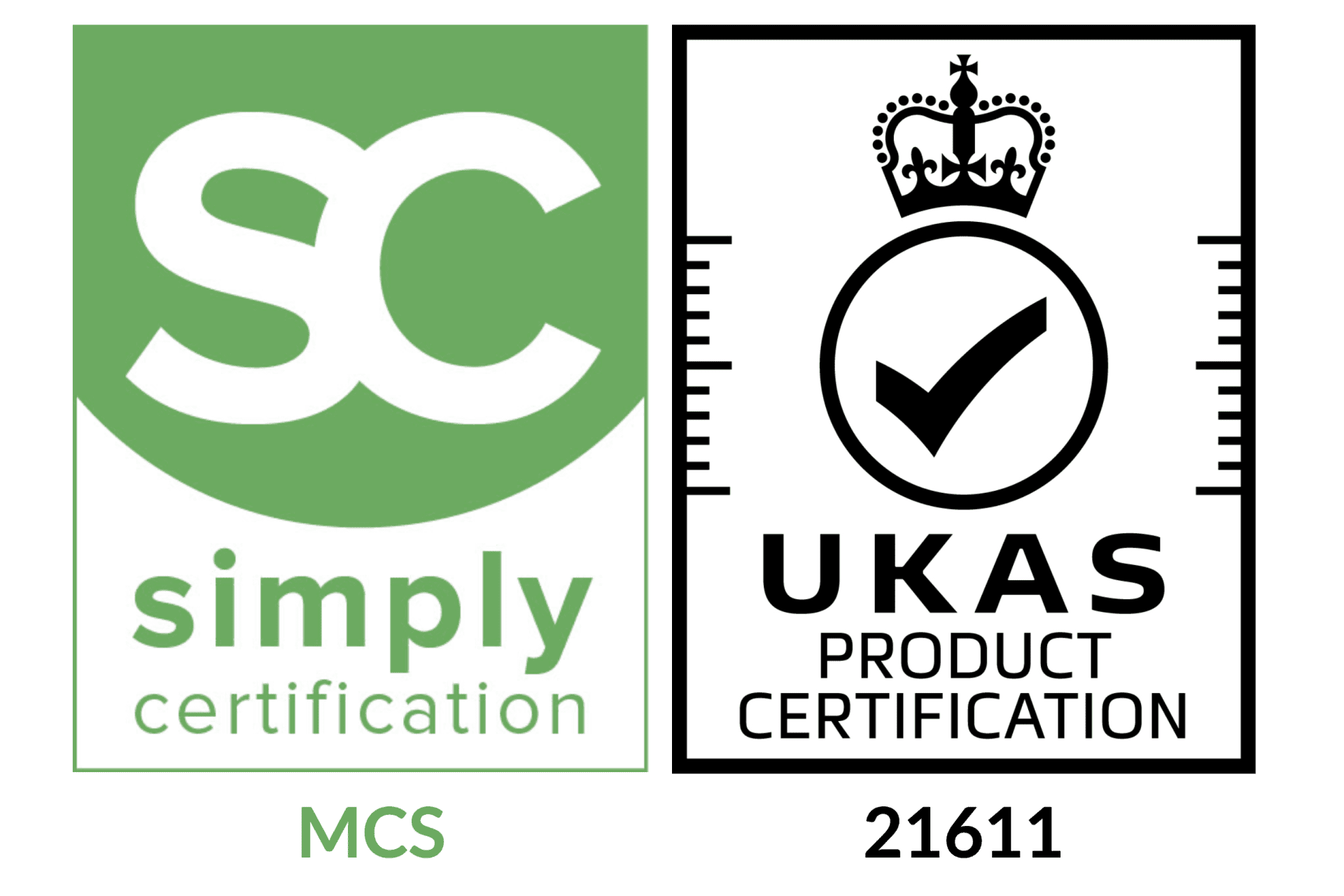 MCS Certified & UKAS Accredited Logo